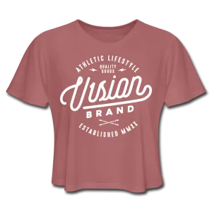 V1SION Barbell Logo Crop Top
