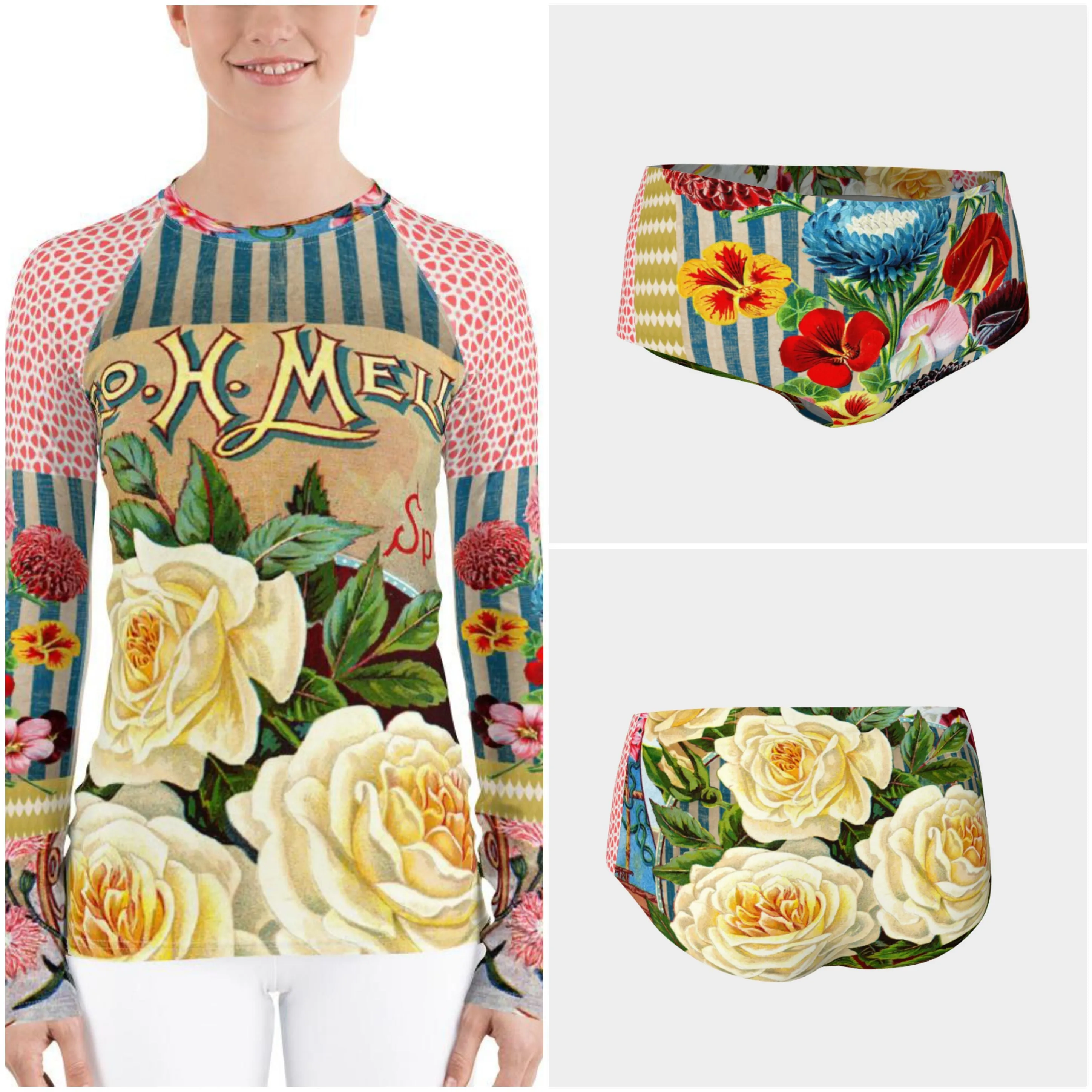 Vanilla Rose Rash Guard