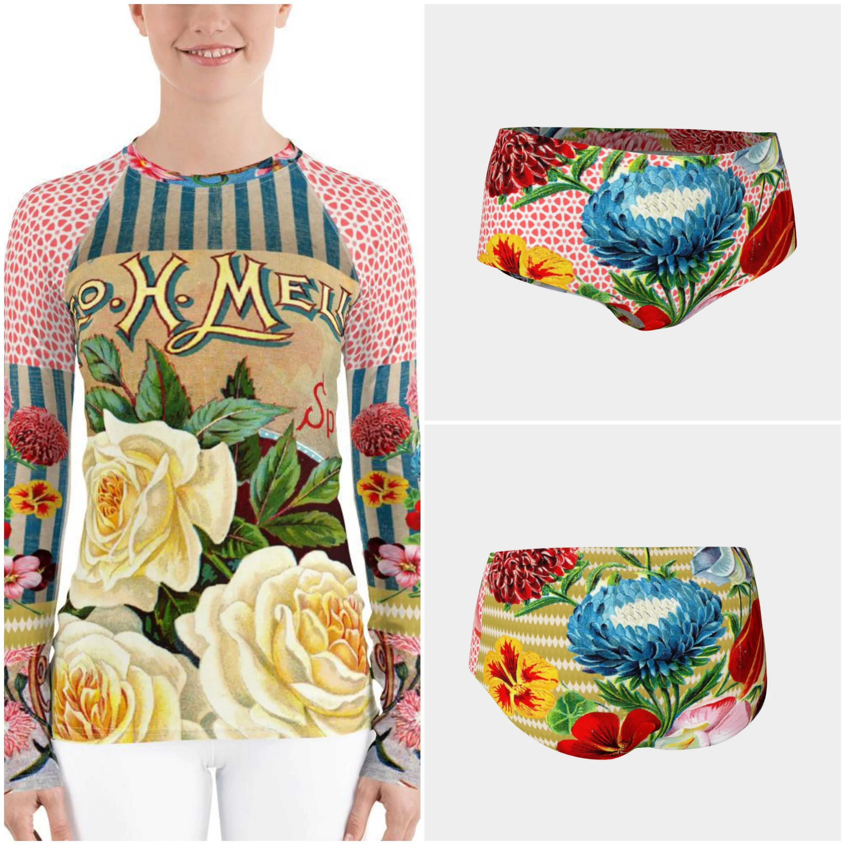 Vanilla Rose Rash Guard