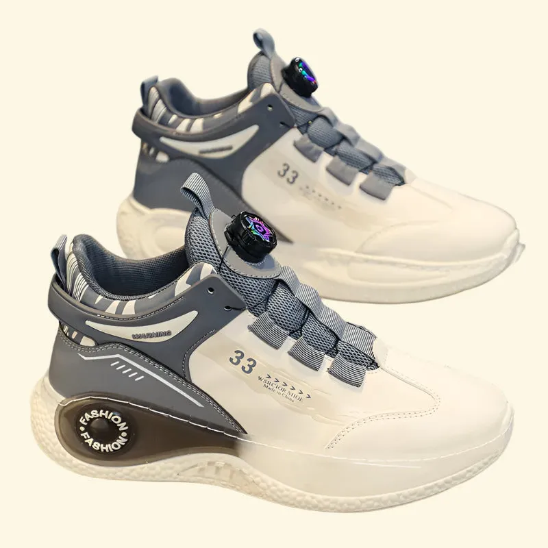 Vanta Men's Sneakers with Rotating Buckle - Comfortable, Non-Slip, Lace-Up Shoes for Outdoor Activities