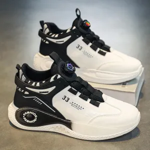 Vanta Men's Sneakers with Rotating Buckle - Comfortable, Non-Slip, Lace-Up Shoes for Outdoor Activities