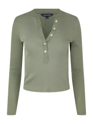 Veronica Beard Jocelyn Top in Stone Army