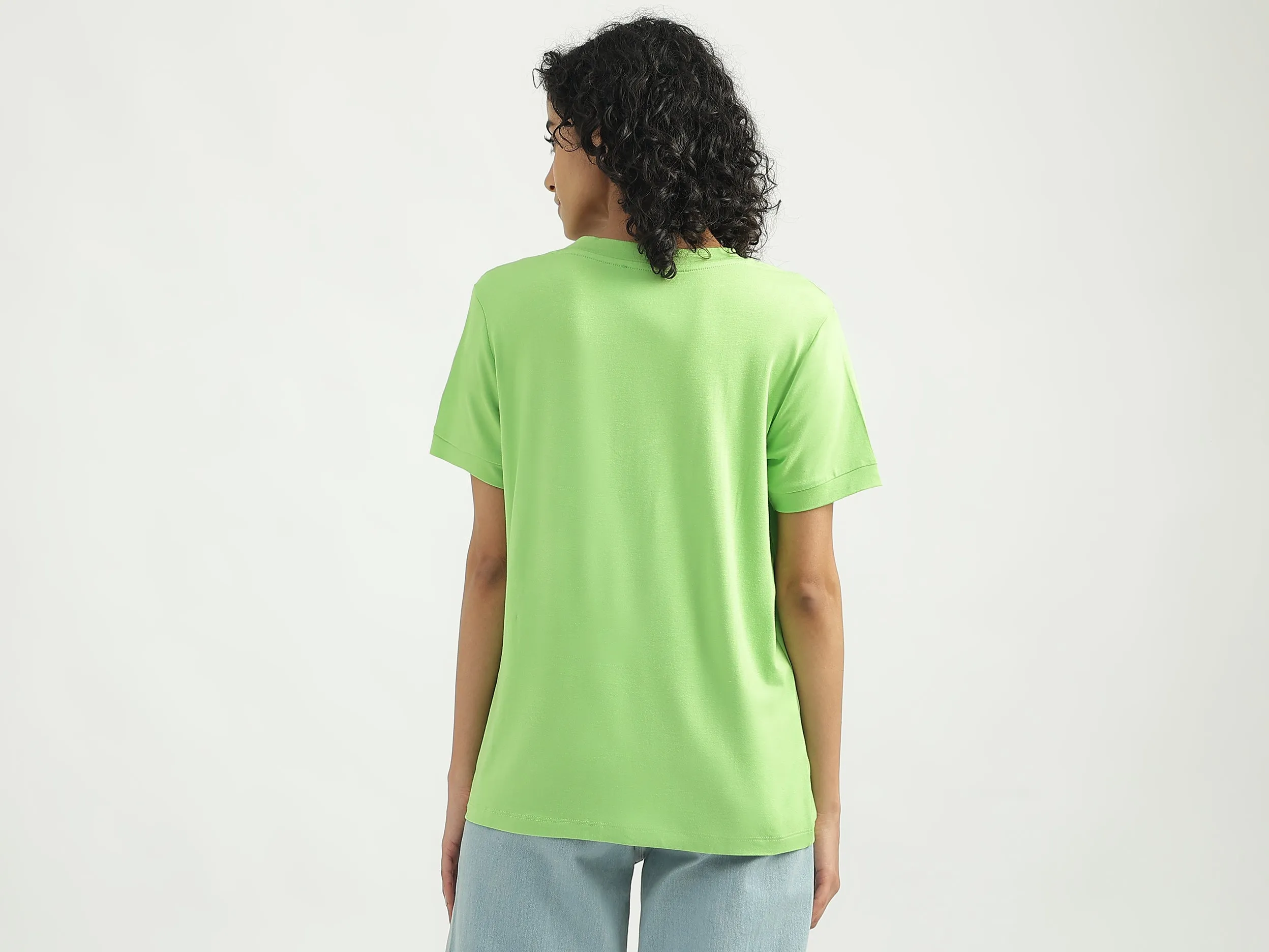 Viscose Solid V-Neck Women T-shirts