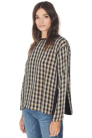 Viscose Tartan Roundneck Top