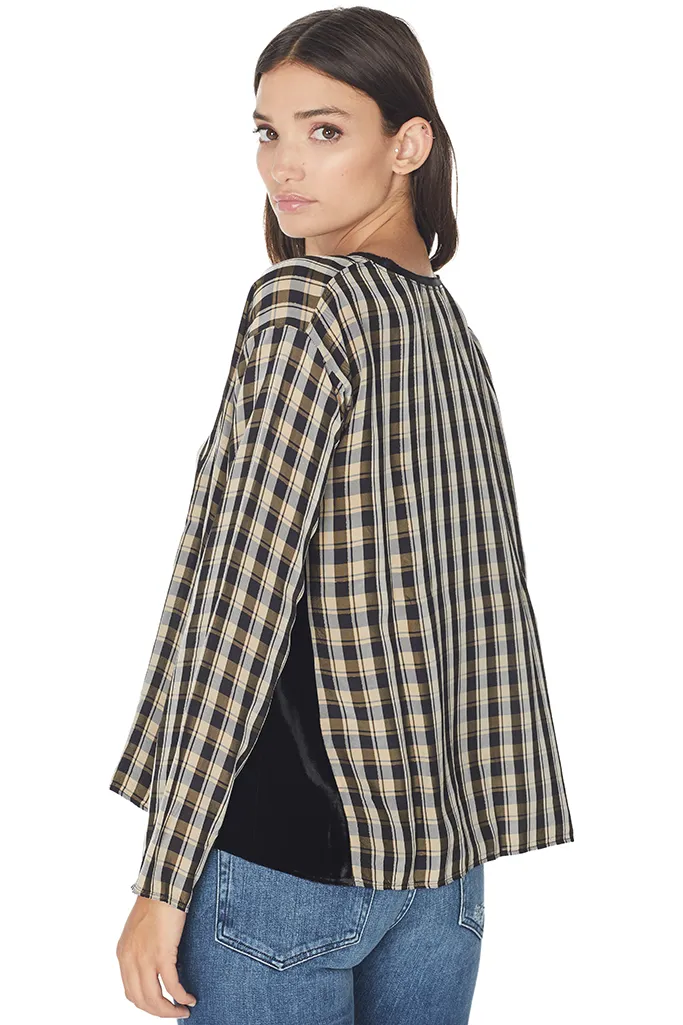 Viscose Tartan Roundneck Top