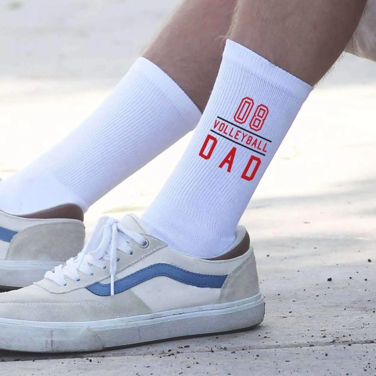 Volleyball Dad - Personalized Volleyball Crew Socks