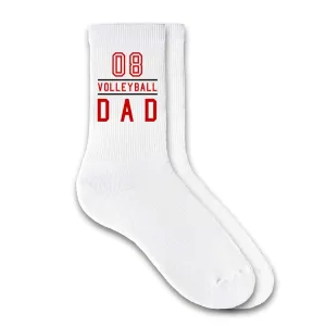 Volleyball Dad - Personalized Volleyball Crew Socks