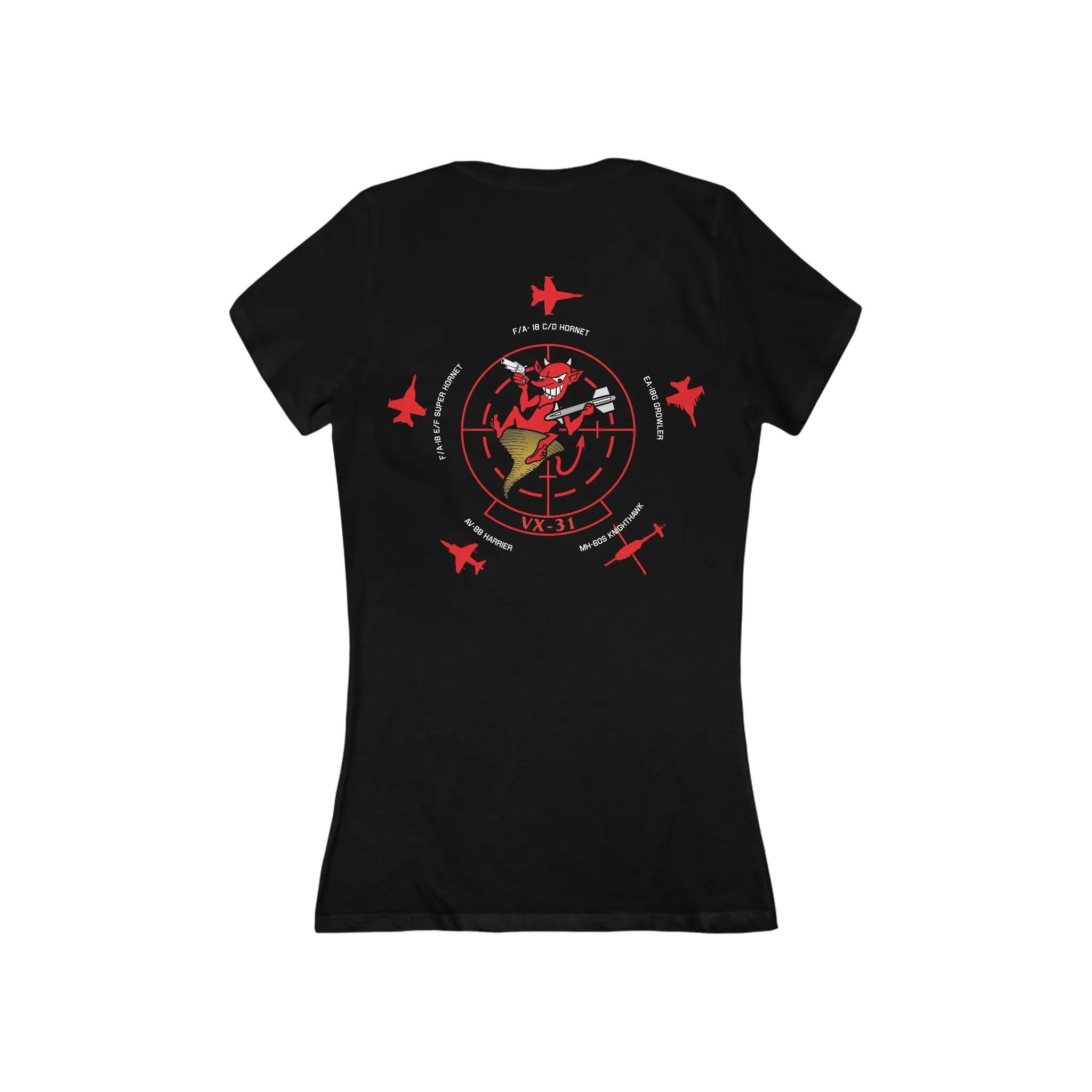 VX-31 5 Plane Women's Jersey Short Sleeve Deep V-Neck Tee