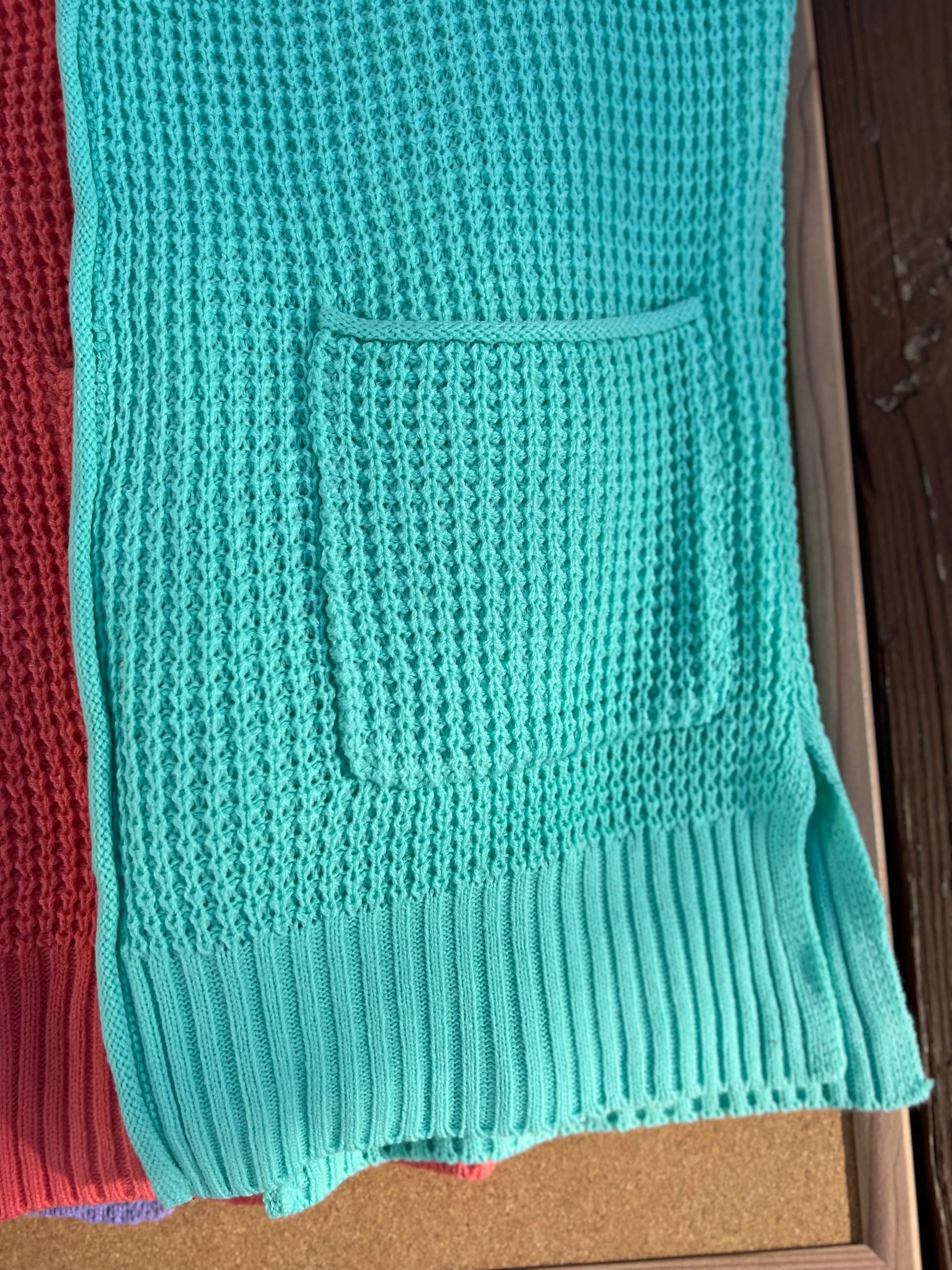 Waffle Knit Cardigan