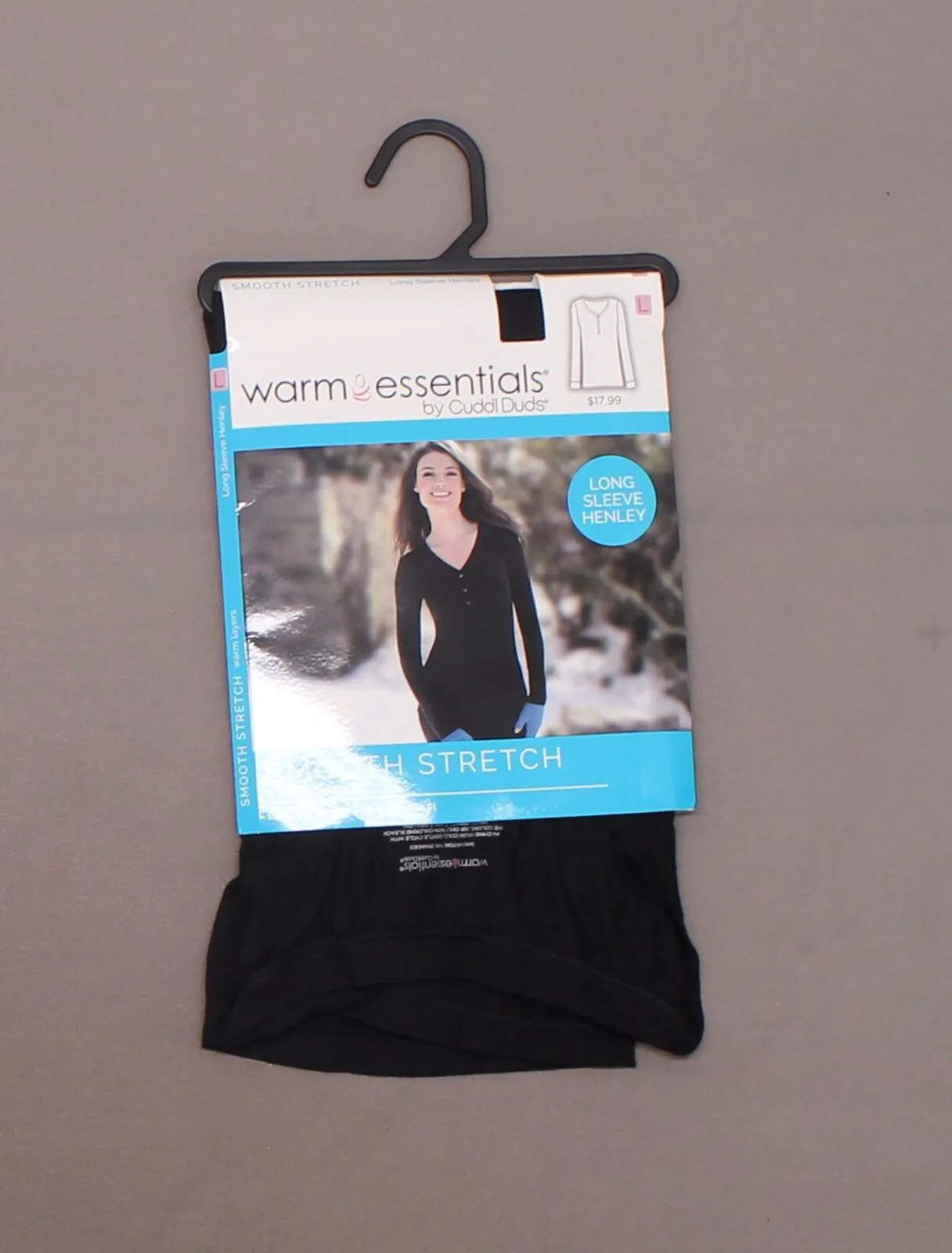 Warm Essentials by Cuddl Duds Women's Long Sleeve Smooth Stretch V-Neck Shirt