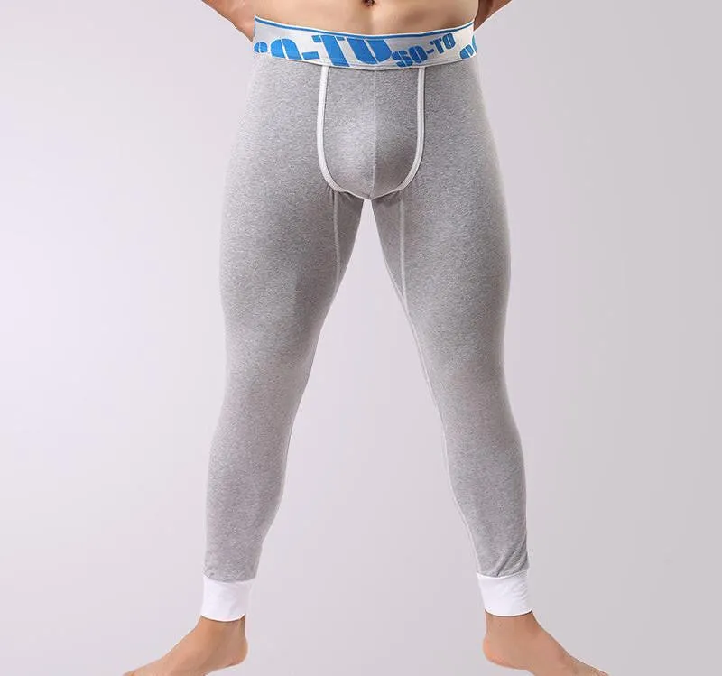 Warm Men Long Johns Cotton Printed Thermal Underwear Men Thermo Underwear Long Johns Underpants qk04