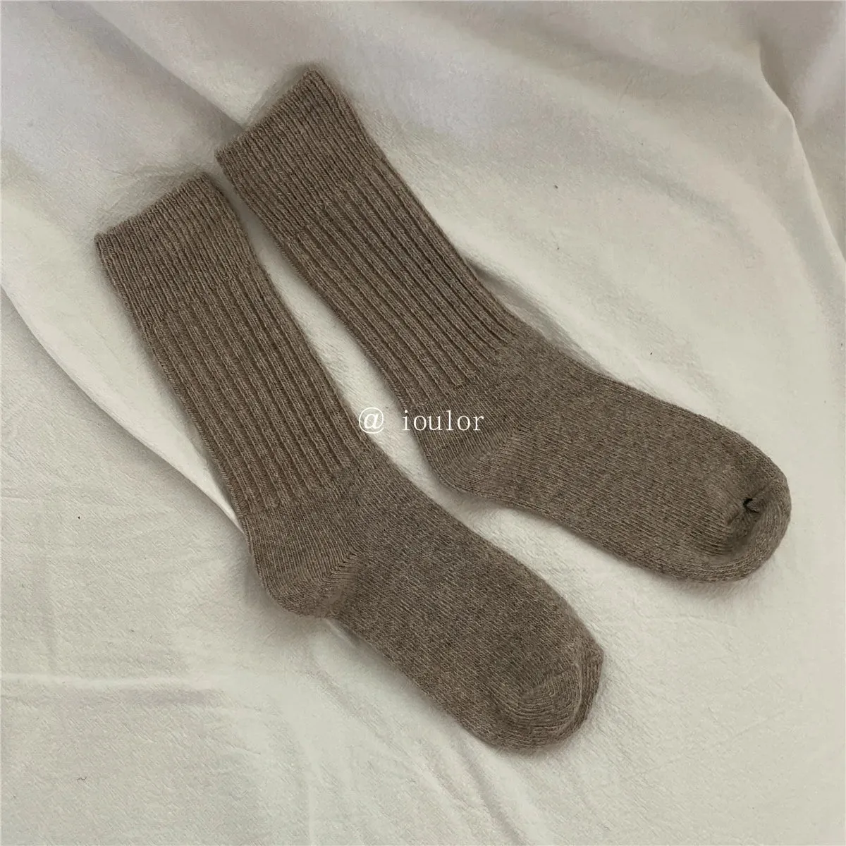 Warm Wool Cashmere Thermal Long Socks for Women - Autumn Winter Homewear