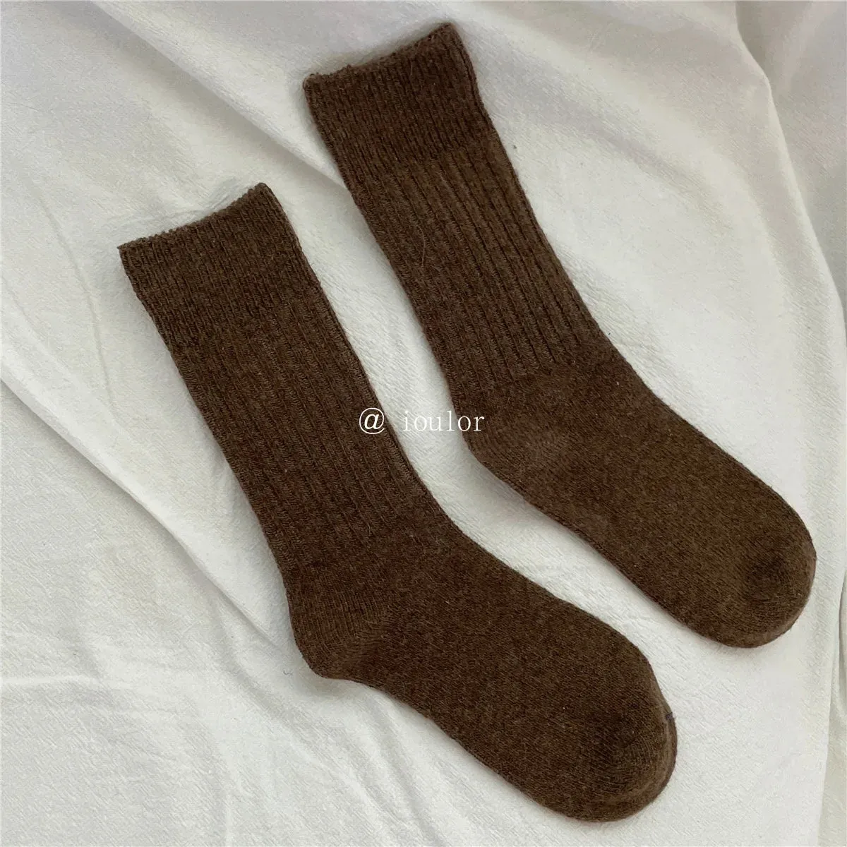 Warm Wool Cashmere Thermal Long Socks for Women - Autumn Winter Homewear