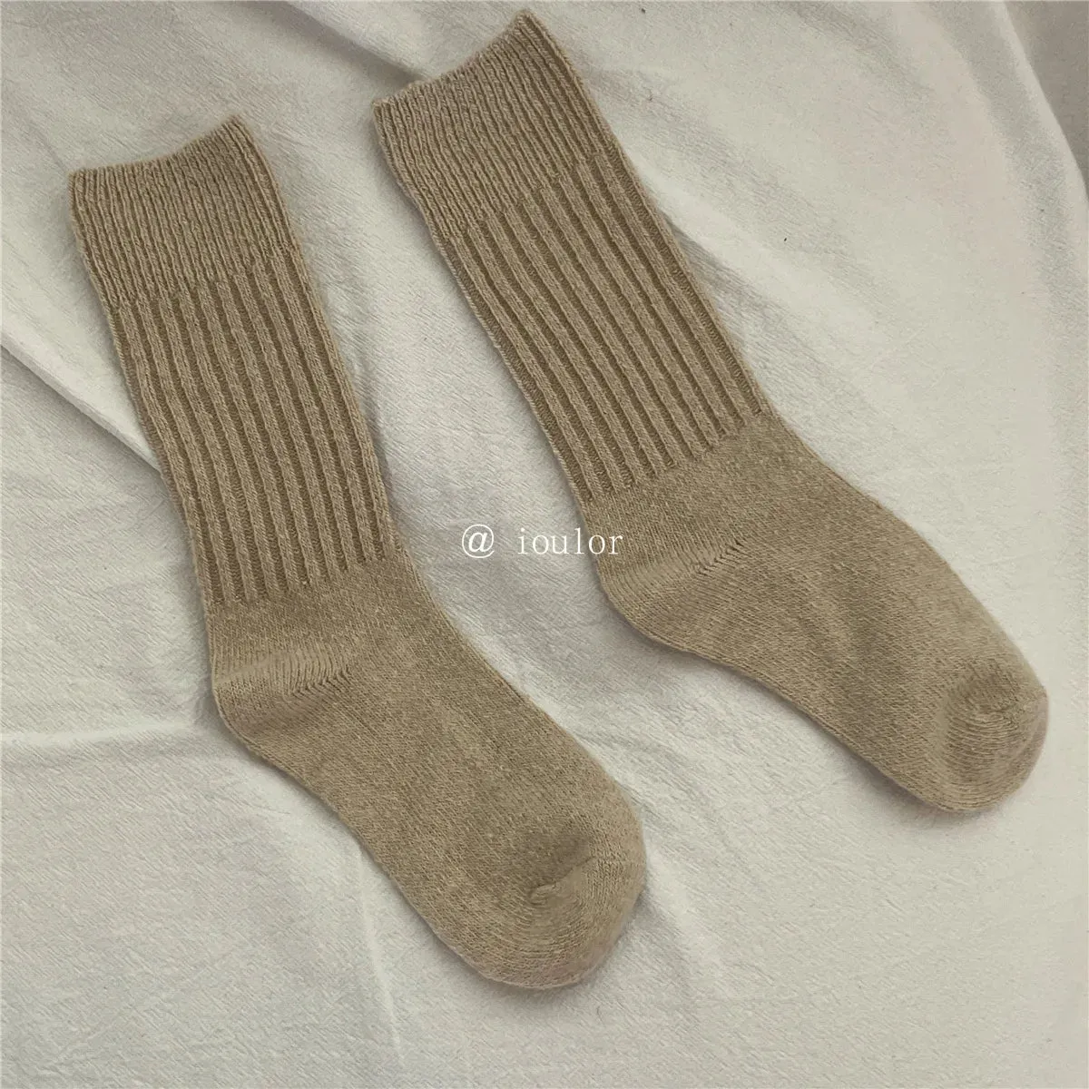 Warm Wool Cashmere Thermal Long Socks for Women - Autumn Winter Homewear