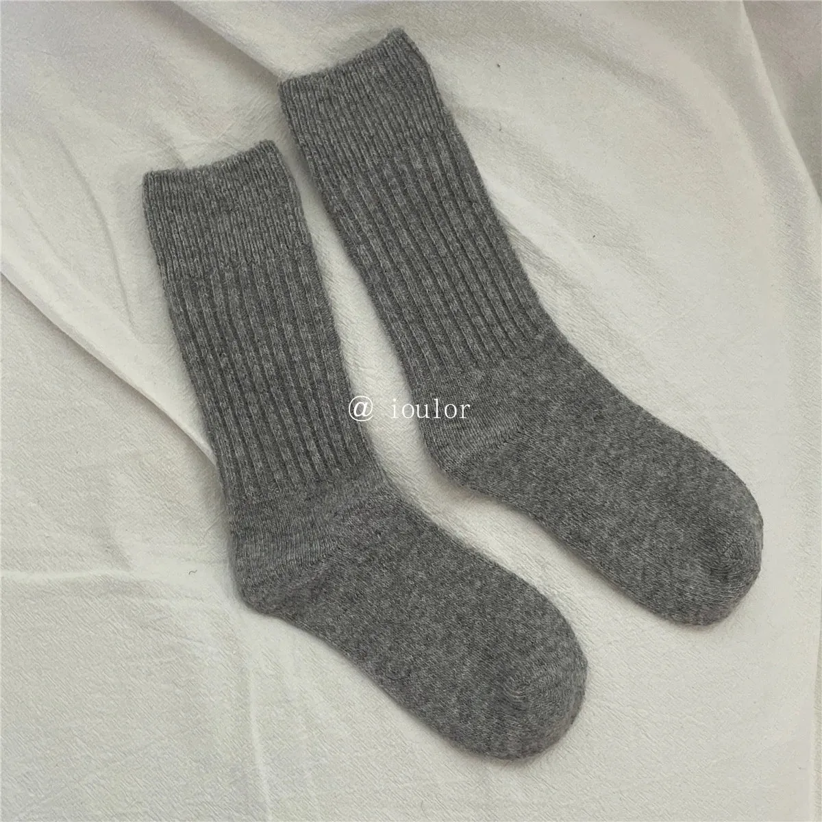 Warm Wool Cashmere Thermal Long Socks for Women - Autumn Winter Homewear