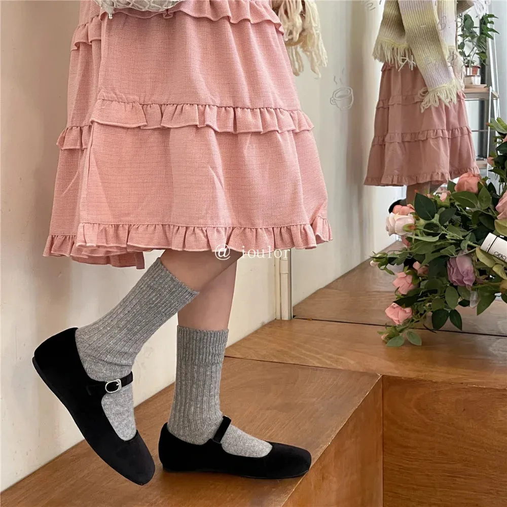 Warm Wool Cashmere Thermal Long Socks for Women - Autumn Winter Homewear
