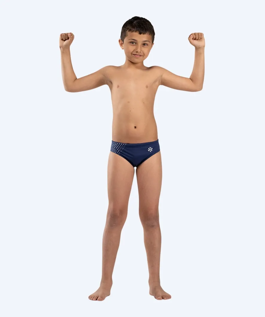 Watery triangular swim trunks for boys - Budgie Eco - Blue Sporty