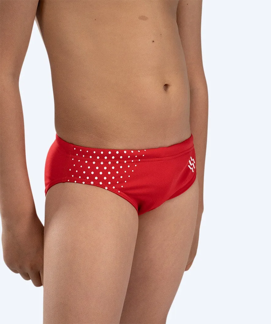 Watery triangular swim trunks for boys - Budgie Eco - Red Sporty