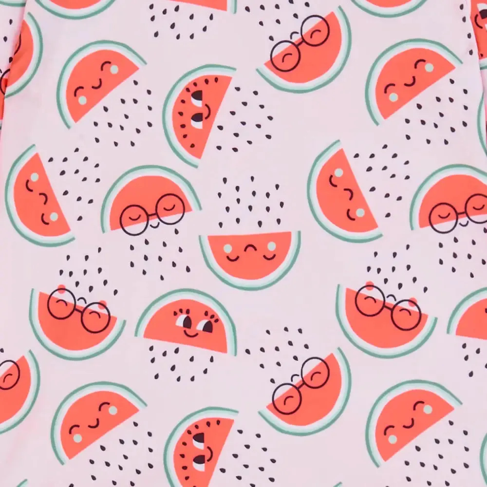 Waves Set - Watermelon Uv Rash Suit & Sunhat Set