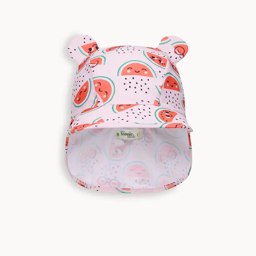 Waves Set - Watermelon Uv Rash Suit & Sunhat Set