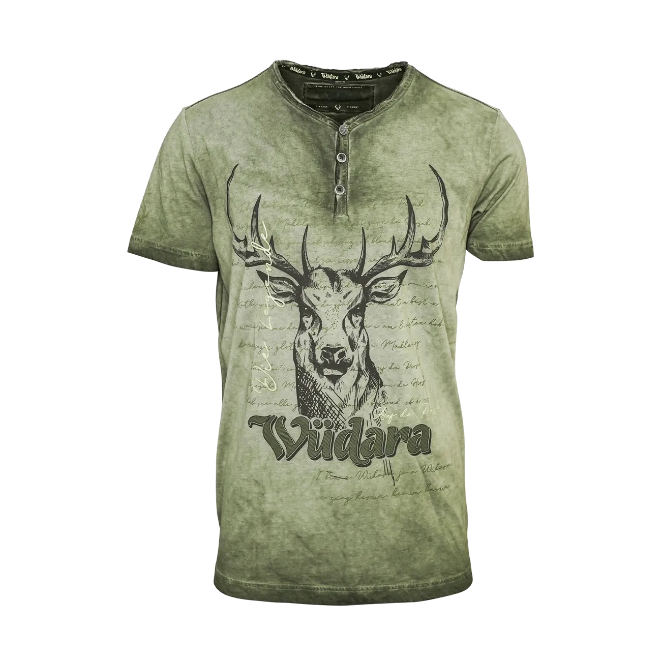 Wüdara Vintage T-Shirt - Dunkelgrün