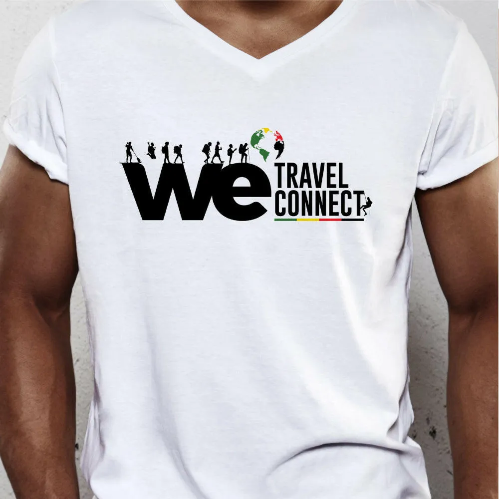 We Travel We Connect - V Neck T-shirt For Men
