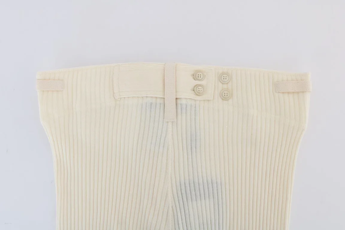 White 100% Cashmere Winter Underwear Pants