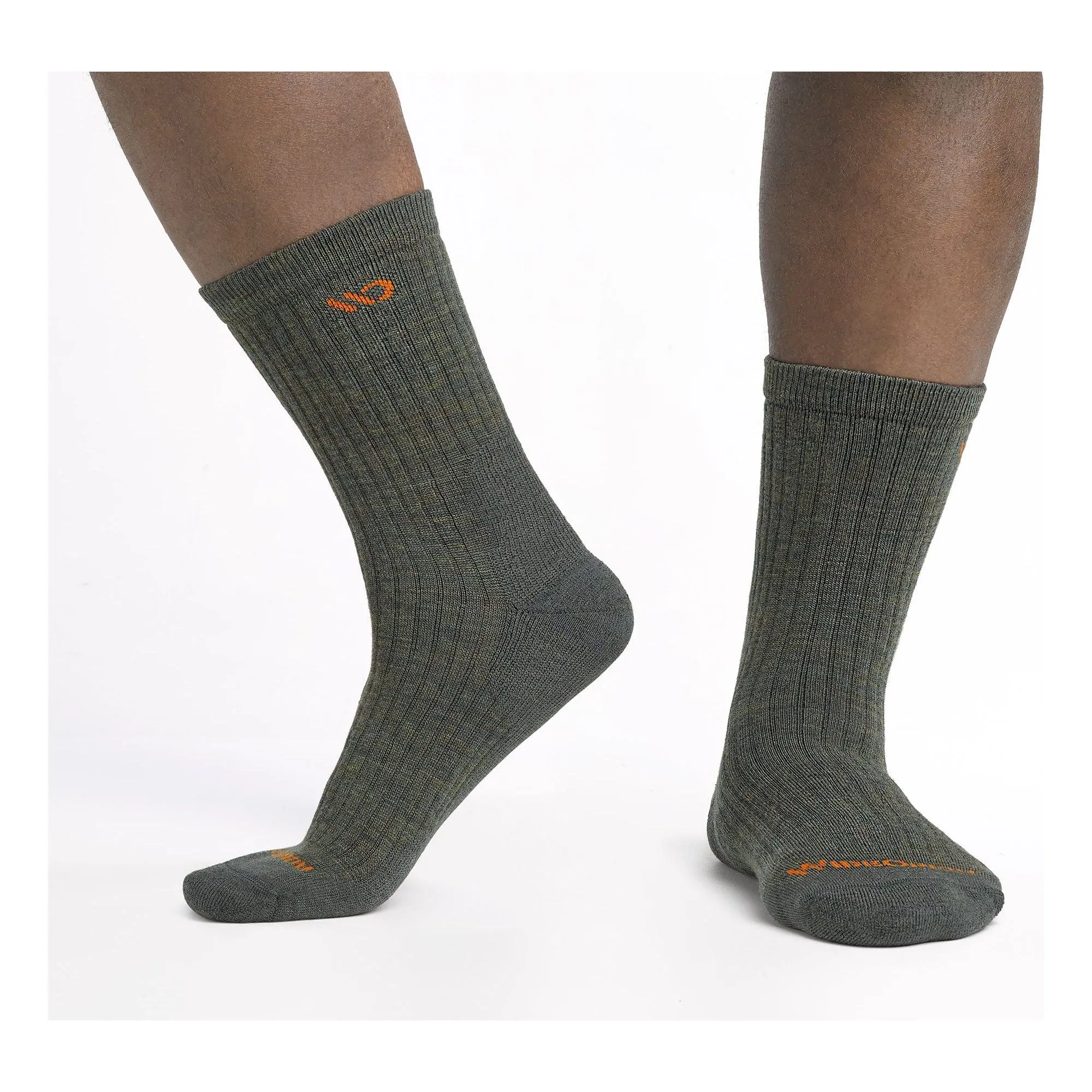 Wide Open Mens Solid Cushioned Micro Crew Socks