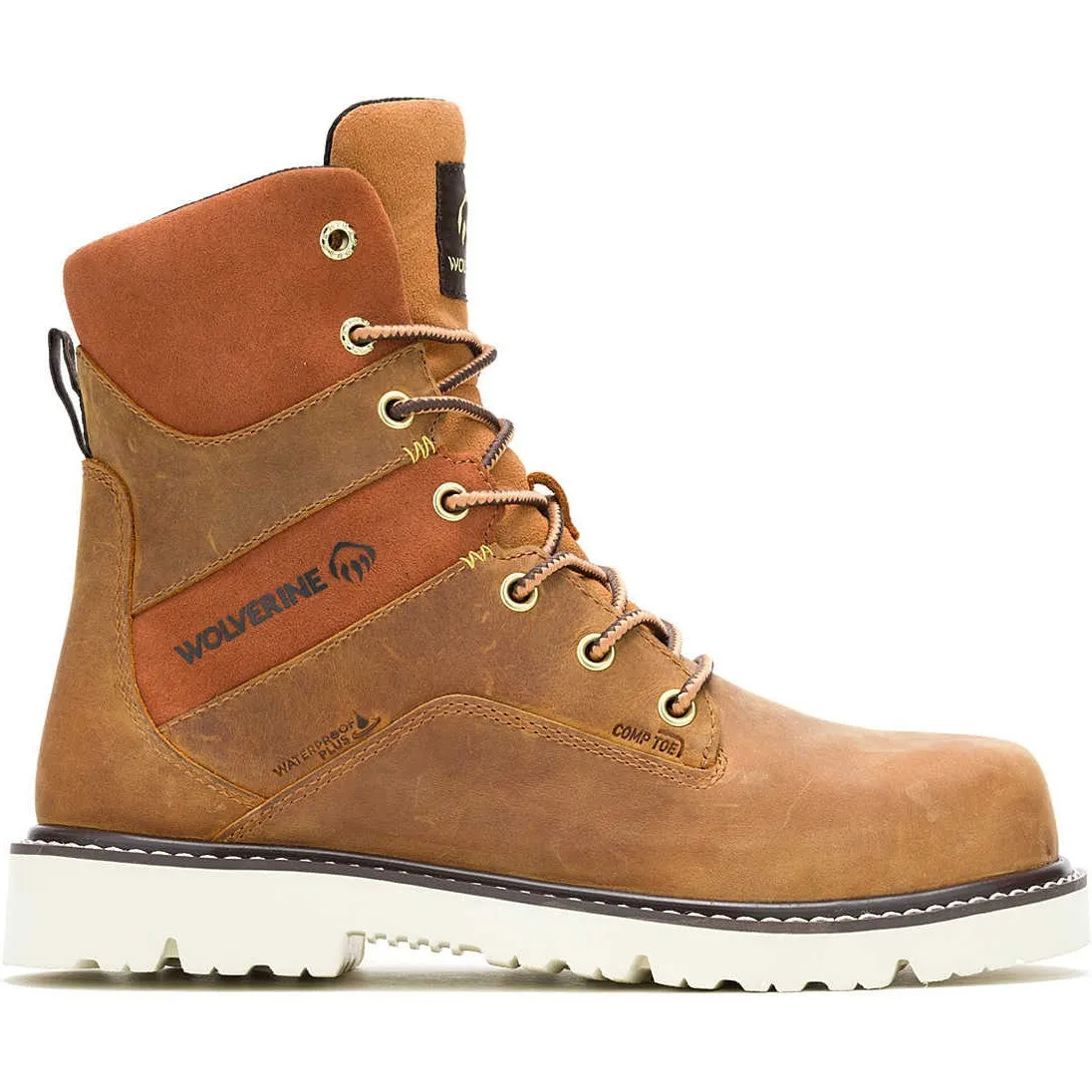 Wolverine Women's Revival 8" Comp Toe WP Work Boot -Cashew- W241145