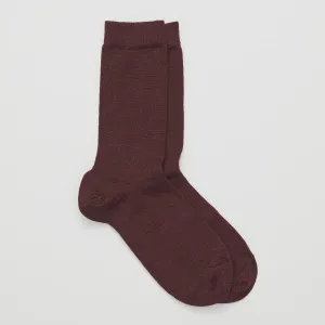 Woman Merino Wool Crew Socks Fig