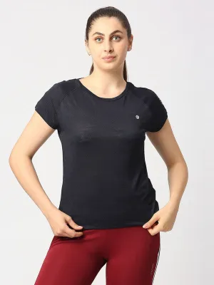 Women Navy Blue Solid Top - Inner Flow-NB