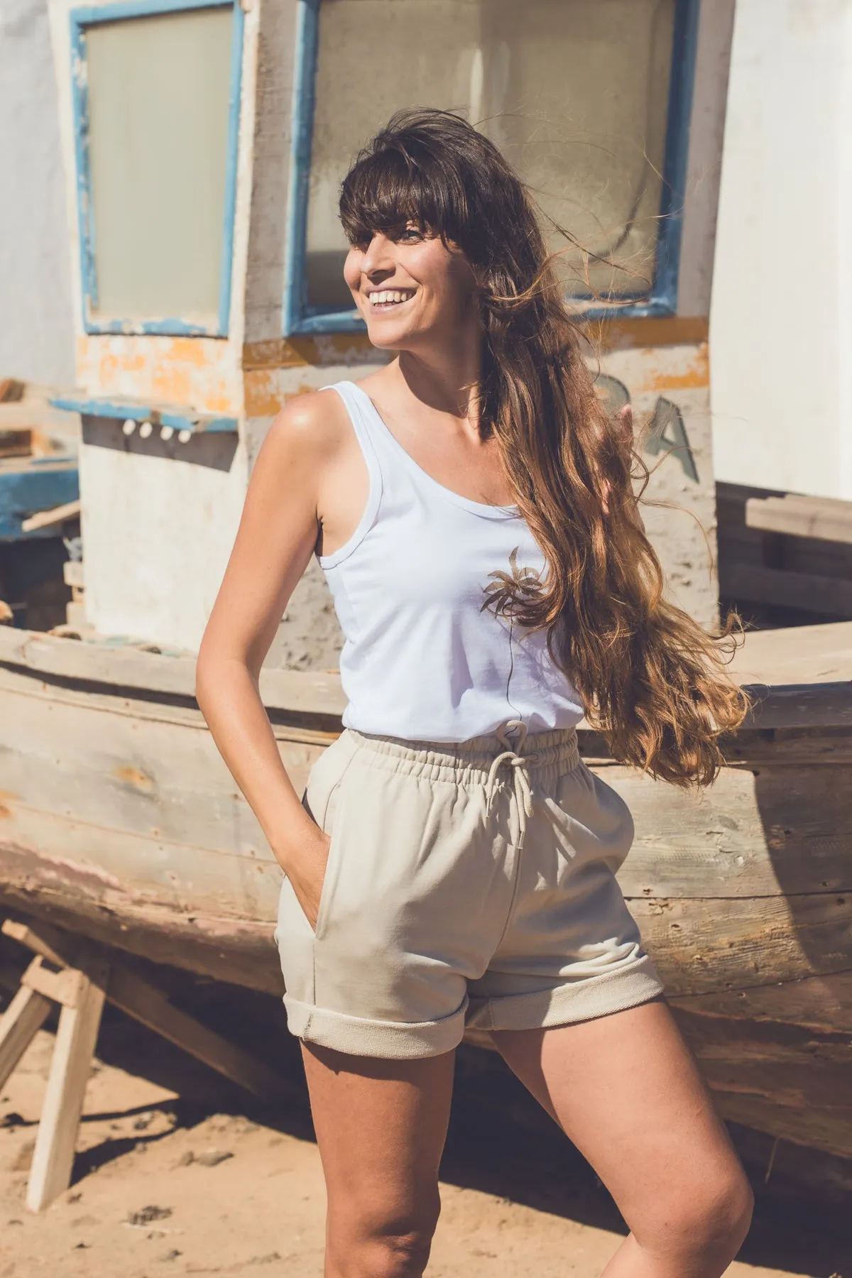 WOMEN ORGANIC PALM TANK TOP