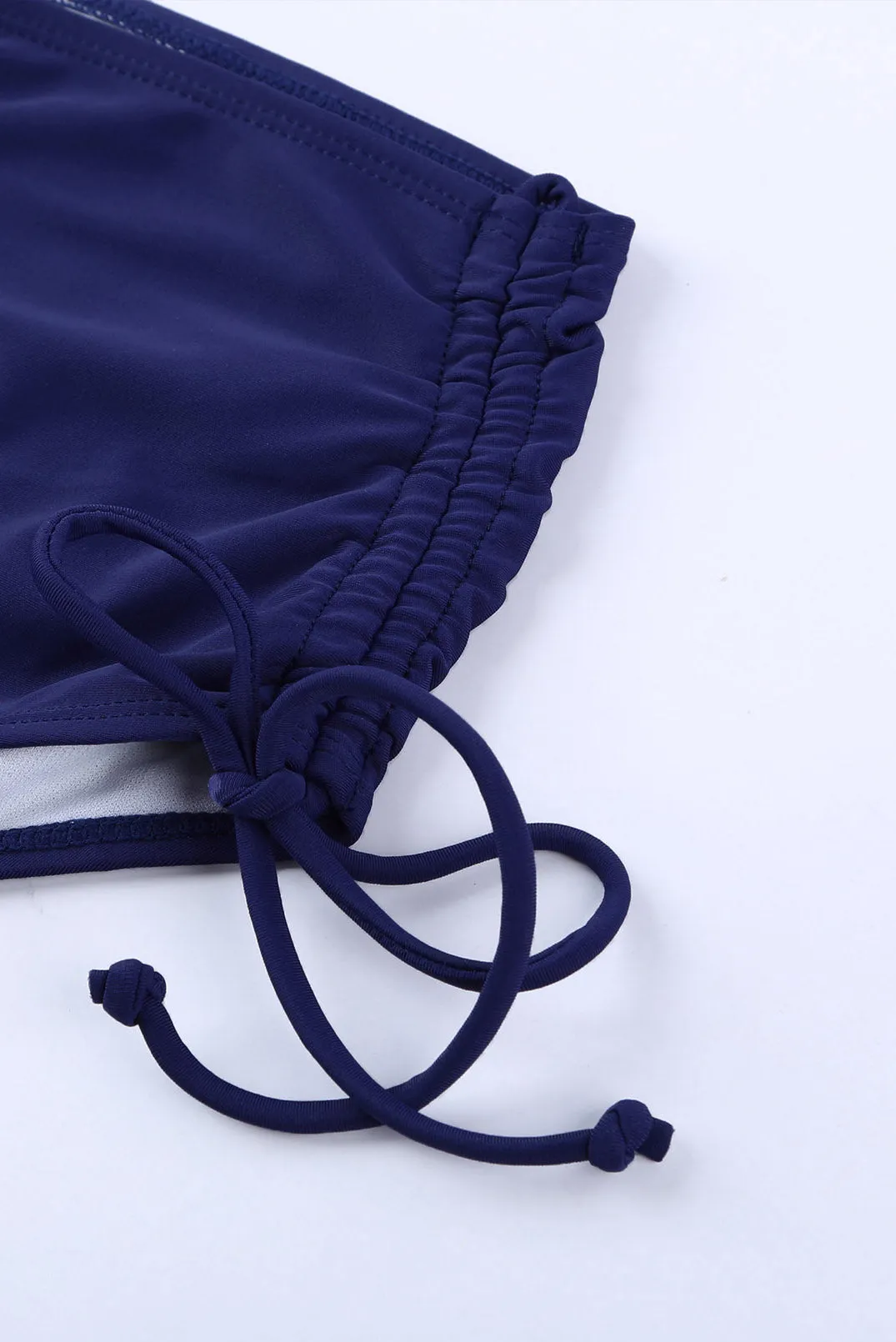 Women Ruched Sides High Waist Swim Panty