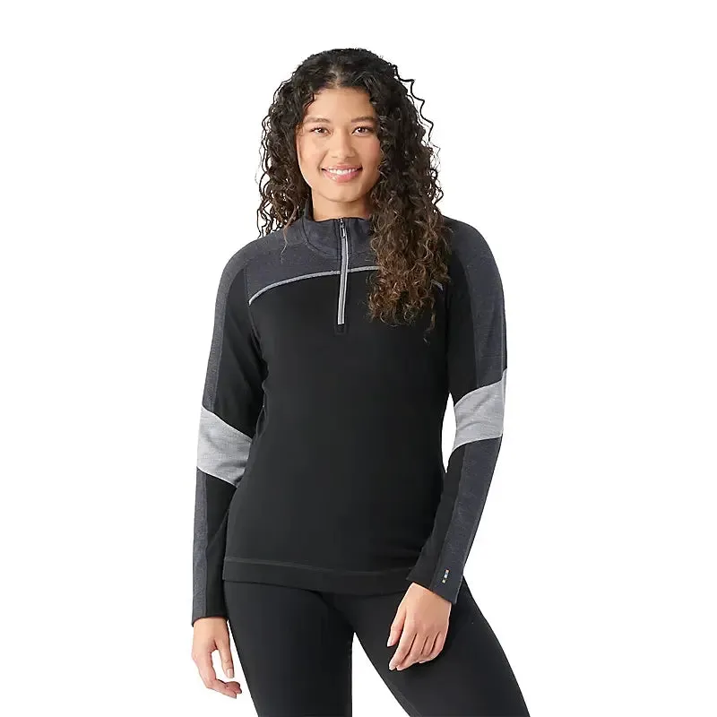 Women's Classic Thermal Merino Base Layer Colorblock 1/4 Zip