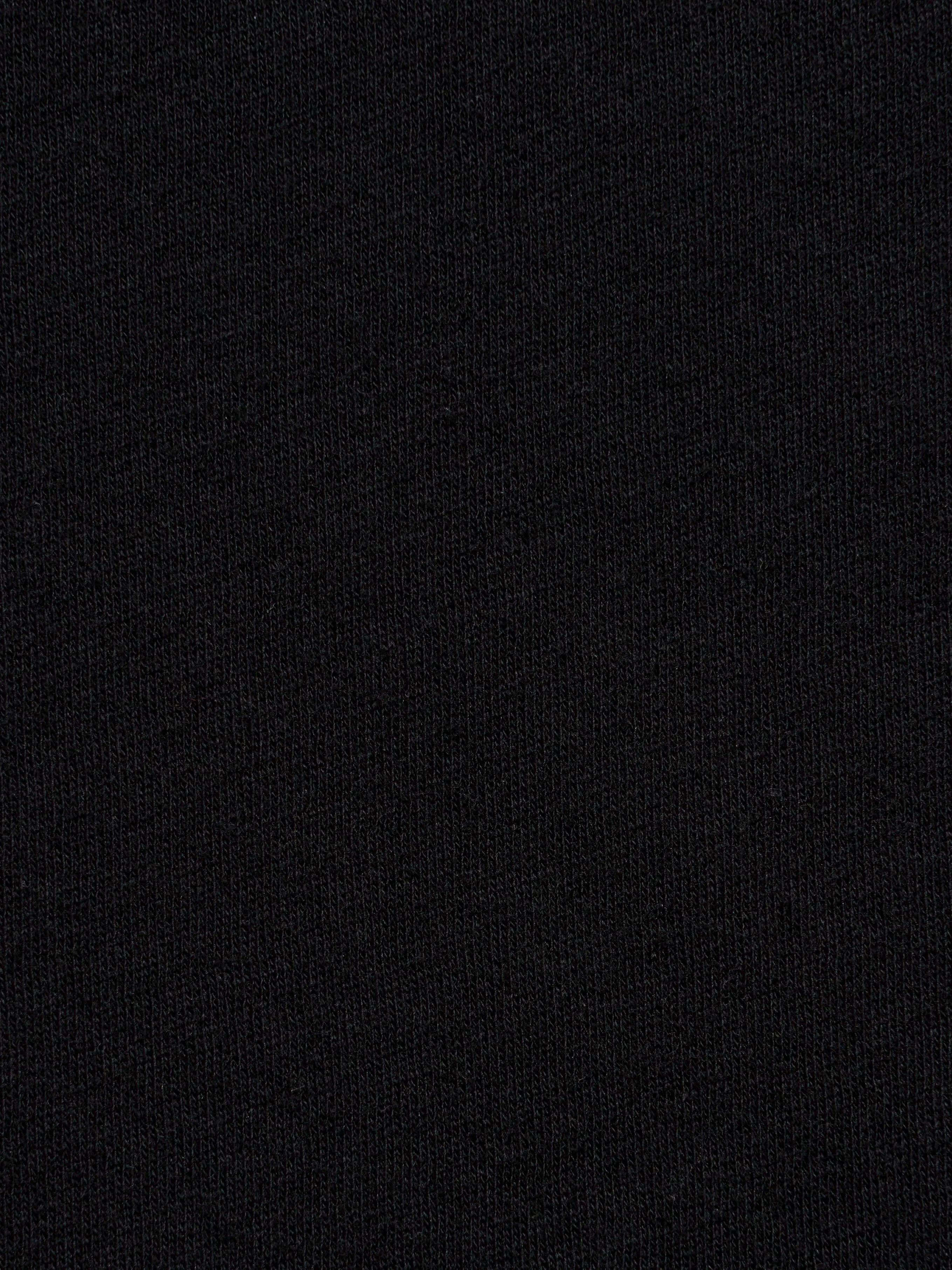 women’s cotton cashmere long sleeve henley - black