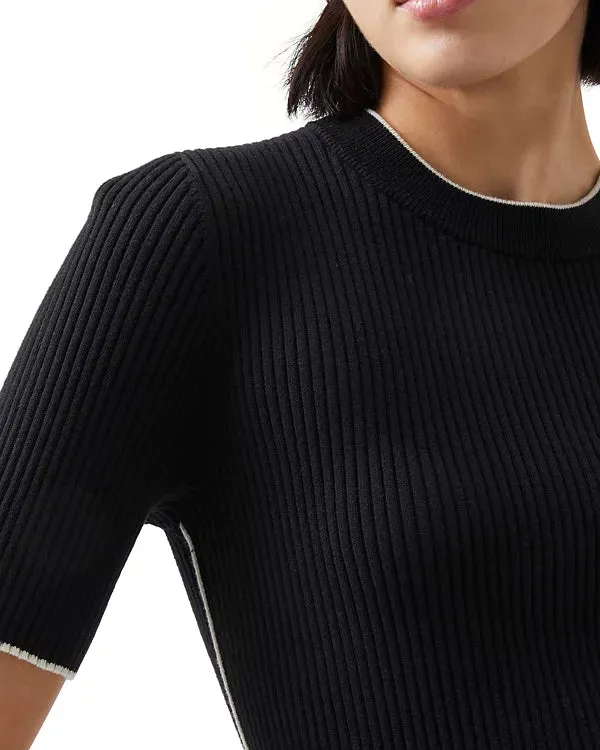 Women's Mozza Short Sleeve Jumper - Blackout