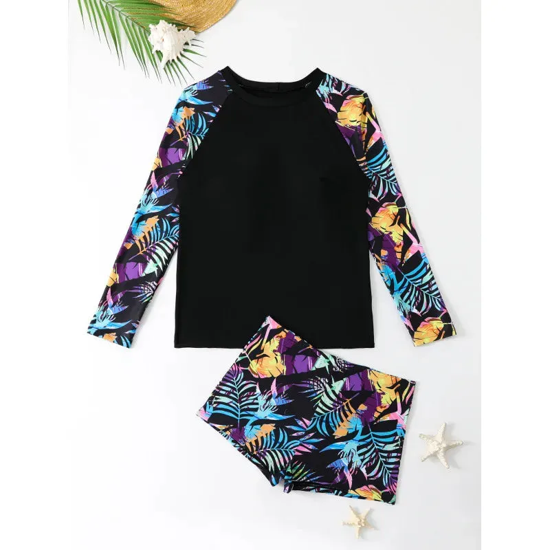 Women's Multicolor 2 Pieces Set Tankinis Swimwear