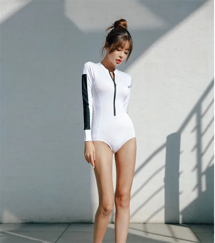 Women's RashGuard Long Sleeve White