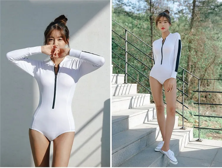 Women's RashGuard Long Sleeve White