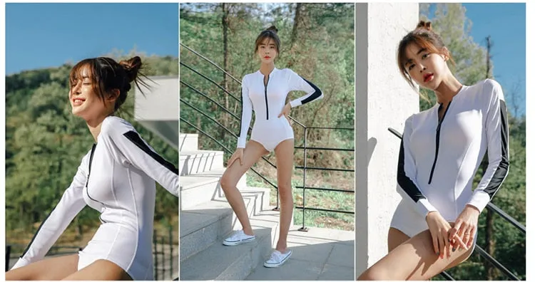 Women's RashGuard Long Sleeve White