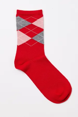 Women's Socket Socks Plaid Patterned