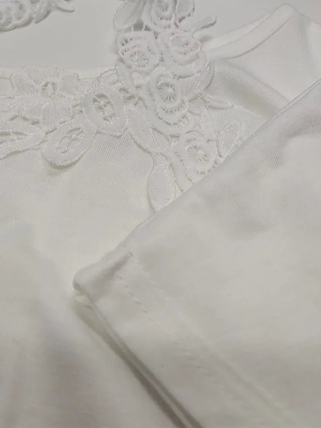 Women's T shirt Lace Cut Out