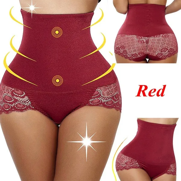 Women's Waist Trainers Training Cinchers Lace Mesh Butt Lift Panties High Waist Underwear
