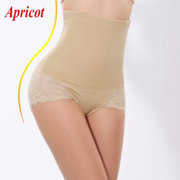 Women's Waist Trainers Training Cinchers Lace Mesh Butt Lift Panties High Waist Underwear