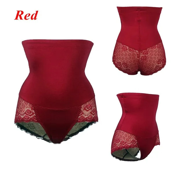 Women's Waist Trainers Training Cinchers Lace Mesh Butt Lift Panties High Waist Underwear