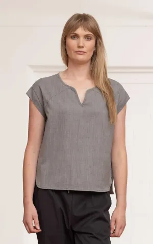 WOOL BLEND RAGLAN TOP