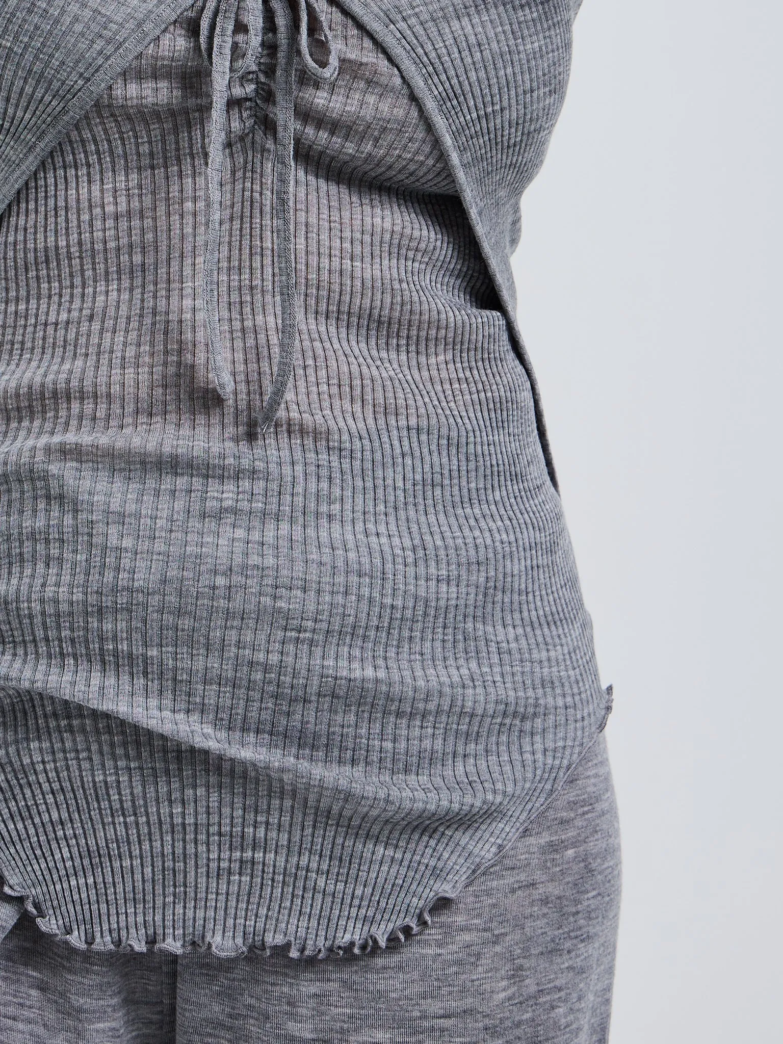Woolen Cardigan | Merino wool - Grey Melange