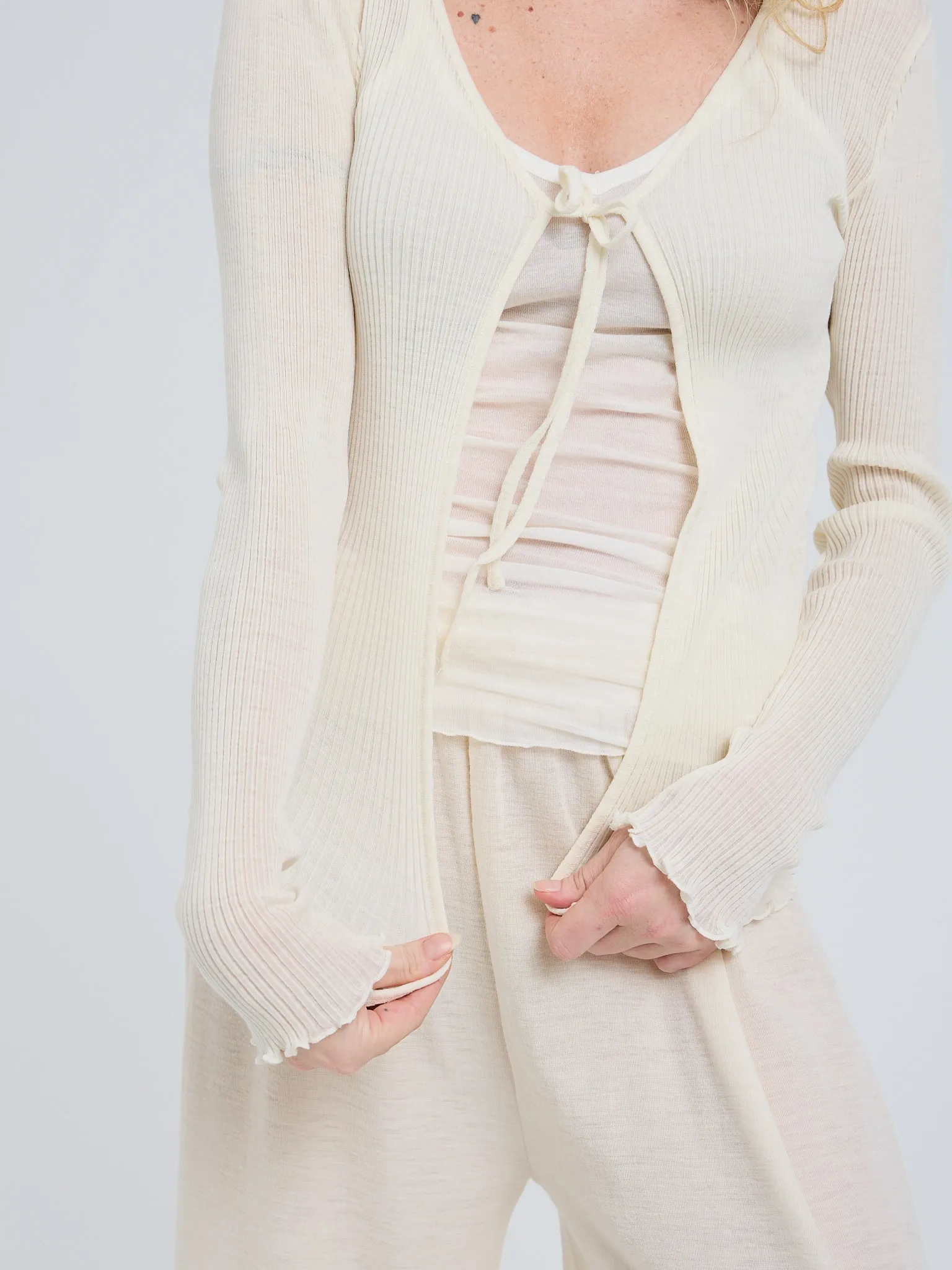 Woolen Cardigan | Merino wool - Off-White