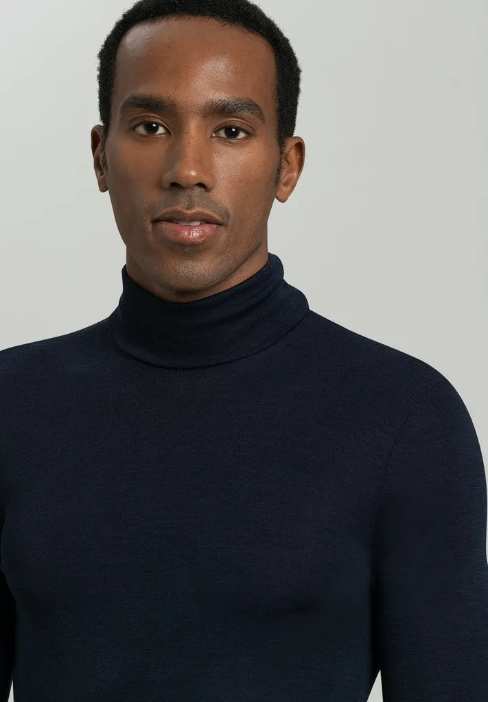 Woolen Silk - Long-Sleeved Turtle Neck Top
