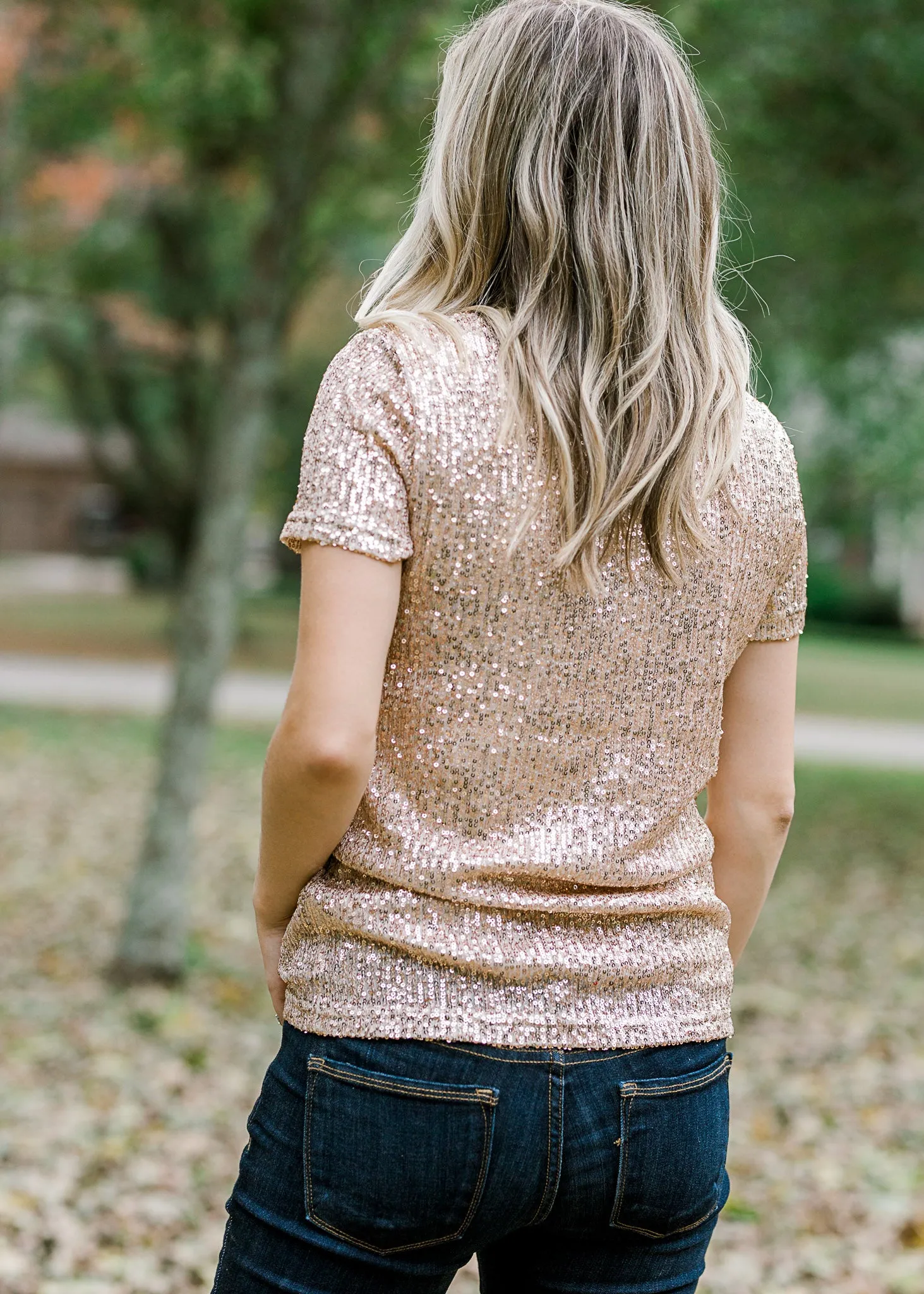 X Night Out Rose Gold Top